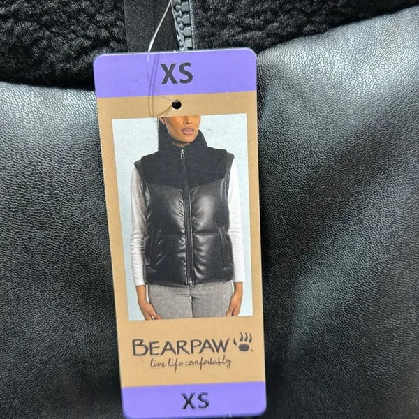 Bearpaw Ladies' Faux Leather Yoke Vest nwt - Image 7