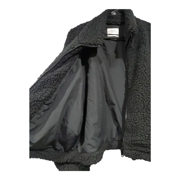 Urban Outfitters Women's Fleece Teddy Coat Jacket Fuzzy Black Soft Sherpa Sz M - Image 3