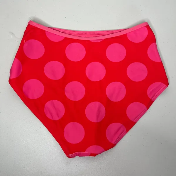 Kate Spade New York Red & Pink High Waist Bikini Bottom Size Small - Image 4