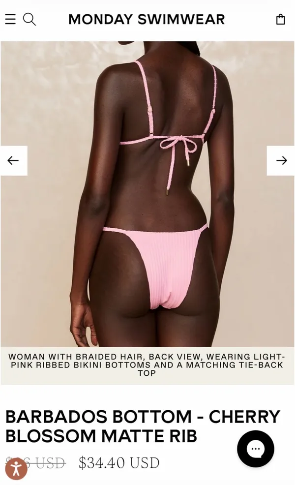 Monday Swimwear Barbados Bottom Cherry Blossom - Image 2