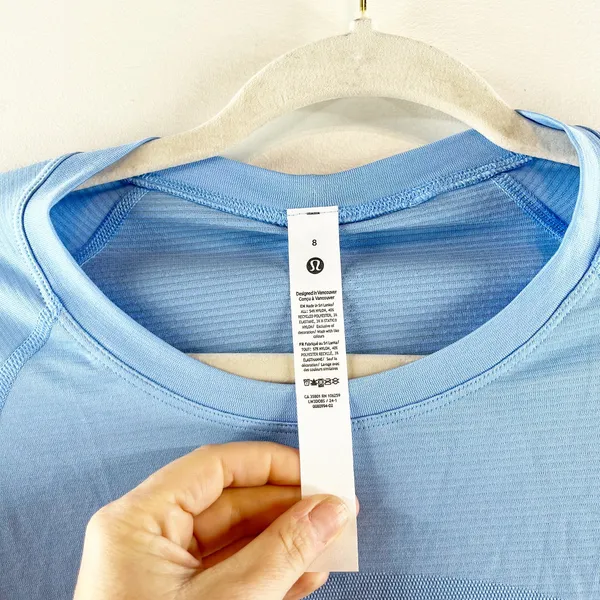 Lululemon Swiftly Tech Long Sleeve Running T-Shirt 2.0 Race Length Blue 8 - Image 6