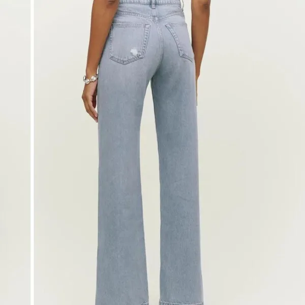 Reformation Wilder Sloan Wash High Rise Wide Leg Slit Hem Jeans – Sz 29 - Image 8