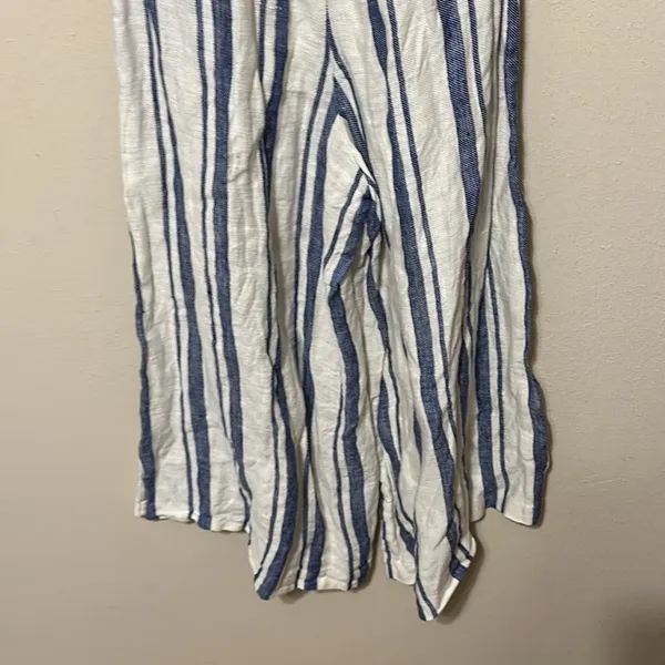 Alice + Olivia‎ Lucie Strapless Wide-Leg Linen Jumpsuit Size 2 - Image 7