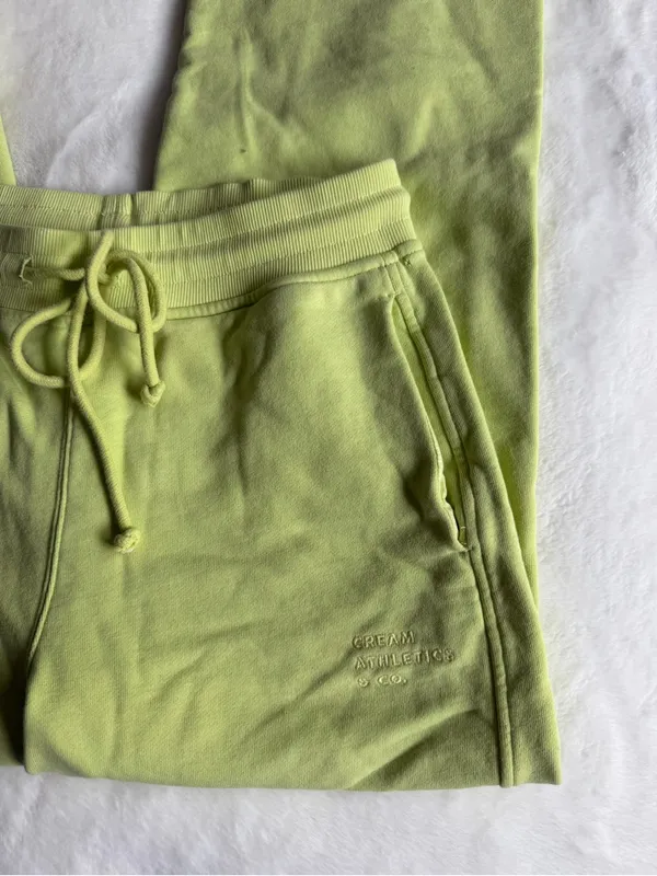 Cream Yoga Phoenix Cropped Straight-Cut Sweatpants Size Small - Image 3