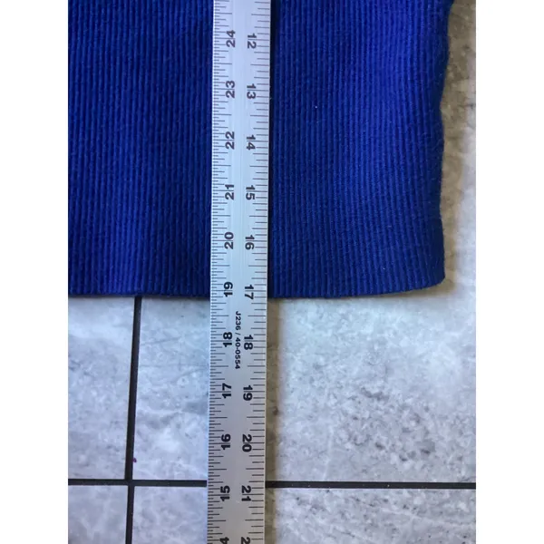 Abercrombie & Fitch Womens Ribbed Sweetheart Neck Long Sleeve Top Royal Blue S - Image 4