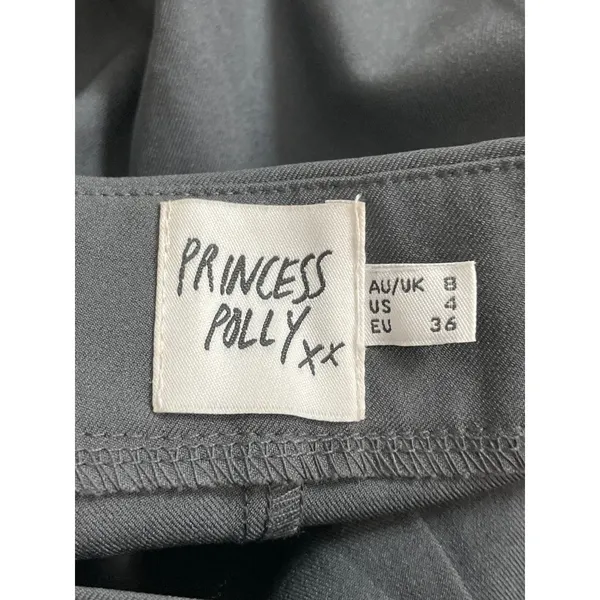 Princess Polly Women's Dark Gray High Waisted Slit Pleated Pencil Midi Skirt 4 - Image 5