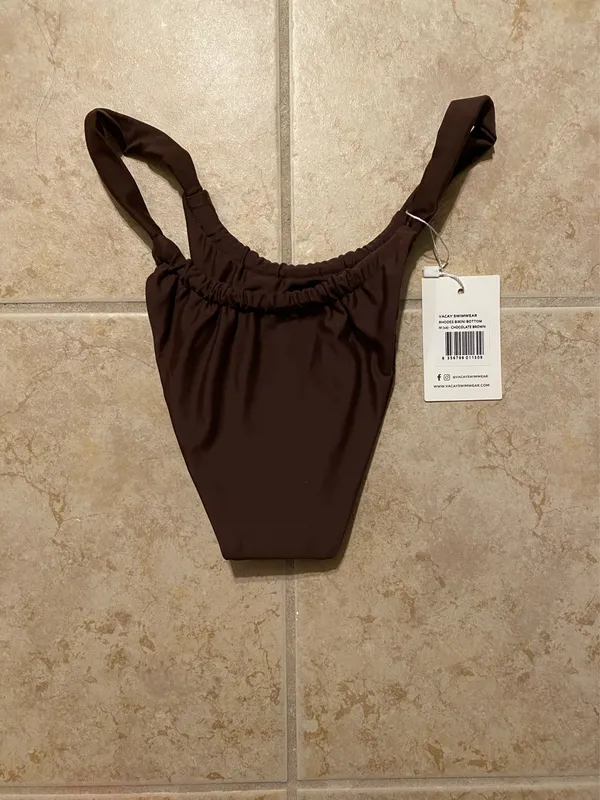 Brown Cheeky Bikini Bottom - Image 4