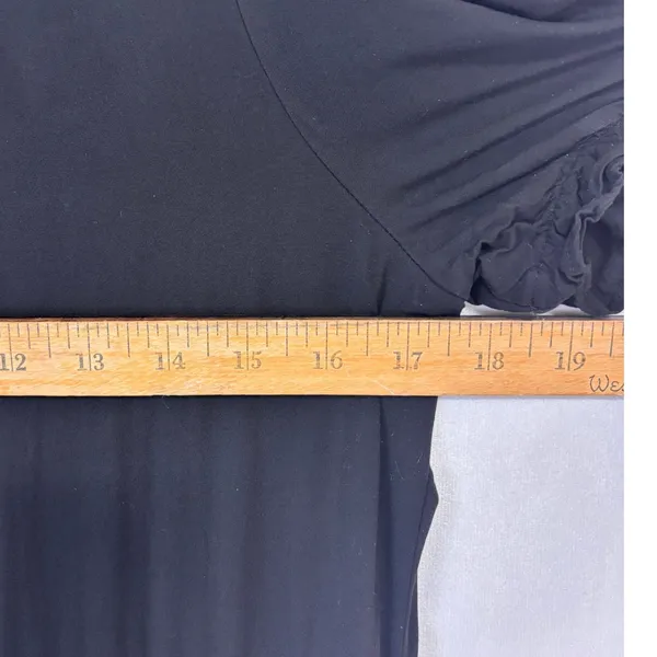 J.Crew‎ Re-Imagined Tiered Maxi Dress Womens S Black Puff Sleeve Pockets Cottage - Image 7
