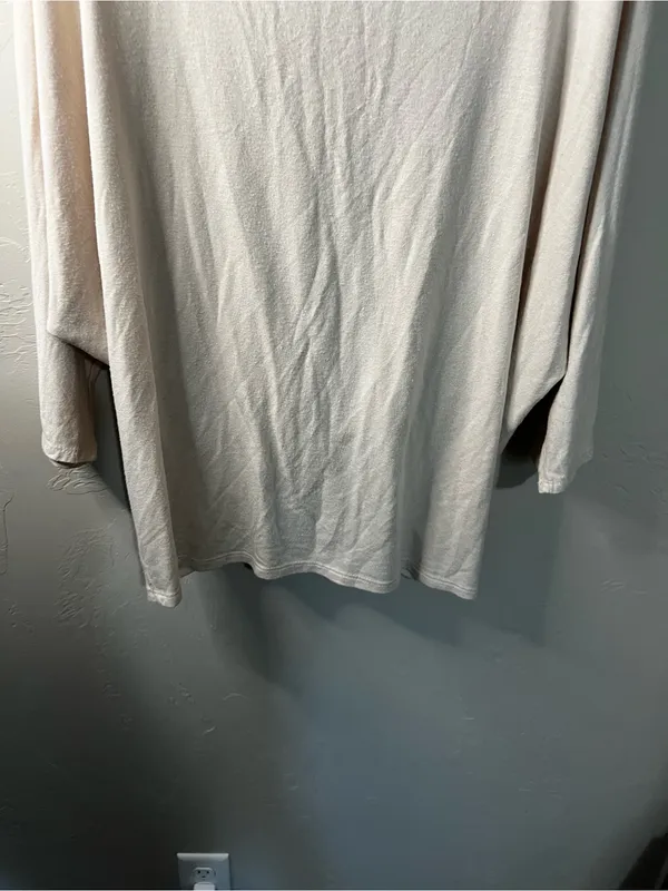 ThirdLove Slouchy Twist Back Cream Modal Oversized Soft Sweater Top XL - Image 5