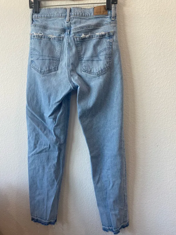 American Eagle Super High Rise Straight Jeans - Image 5