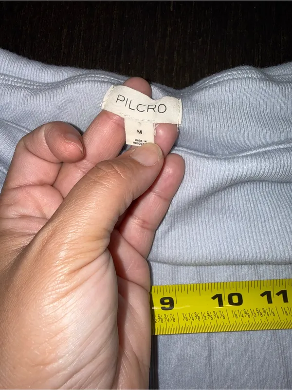 Pilcro Off-the-Shoulder Foldover Long Sleeve Top Bardot Neckline Y2K Minimalist - Image 7