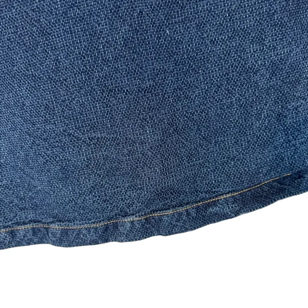Mango Blue Long Sleeve Crew Neck Casual Denim Shirt Women Sz S - Image 5