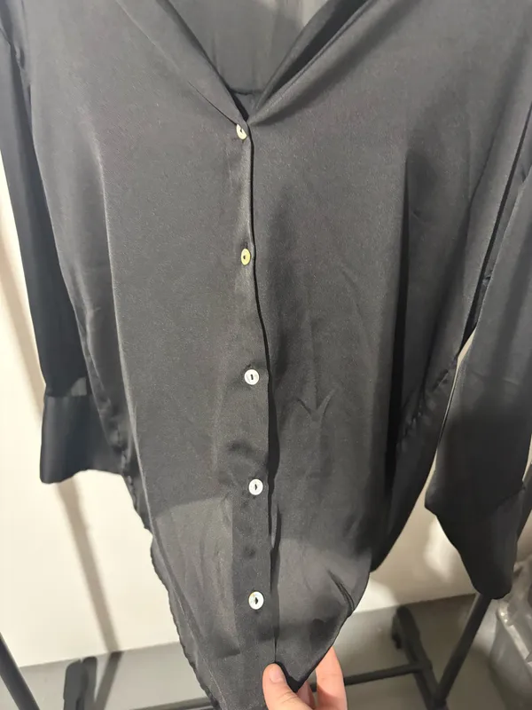 ZARA Satin Blouse Button Down - Image 6