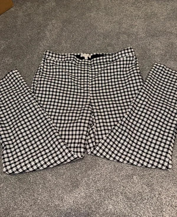 Plaid Cropped Pants Multiple Size 14 - Image 4