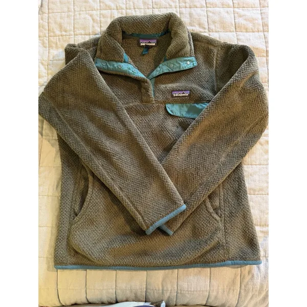 Patagonia Re-Tool Snap-T Fleece Pullover Olive Green Small Woman's - Image 5