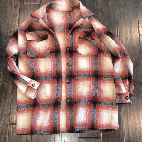 Red Flannel shacket size large - Image 2