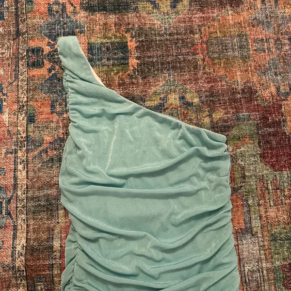 Hello Molly Turquoise Mini Dress - Image 2