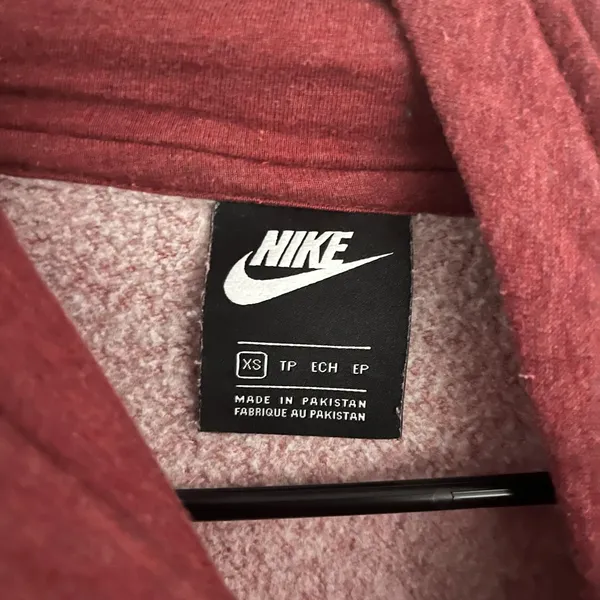 Nike Red Fitted Hoodie Sweatshirt - Image 3