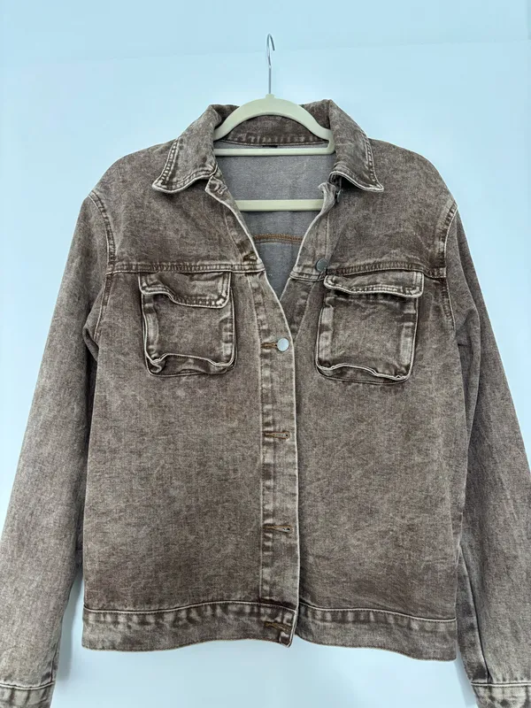 SheIn Brown cargo denim jacket - Image 2