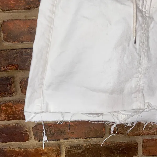 J. Crew White Wash Denim Lace-Up Side-Zip Mini Jean Skirt Women's Size 27 - Image 5