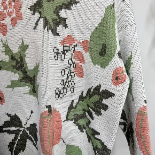 Vintage VTG Bay Point Threads Pumpkin Fall Knit 100% Acrylic Sweater M Medium - Image 10