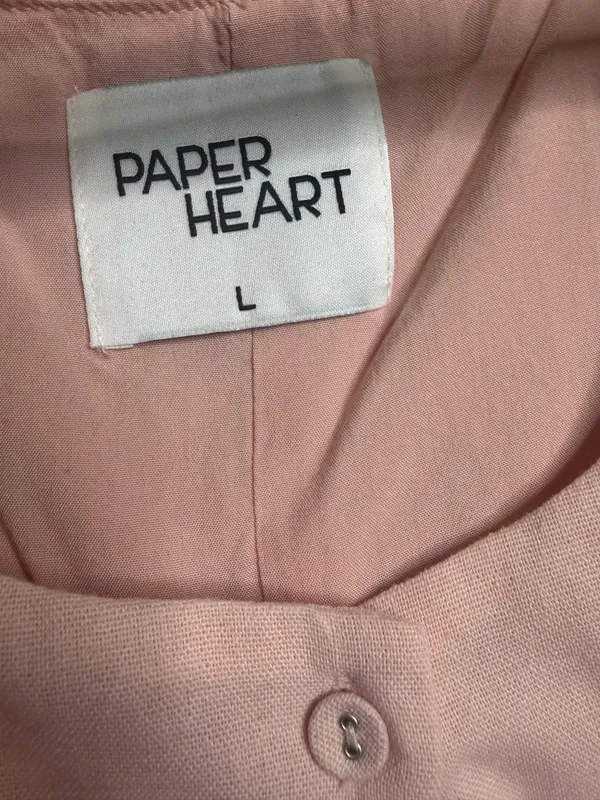 Paper Heart Women’s Pink Dress Tie Waist - Image 3