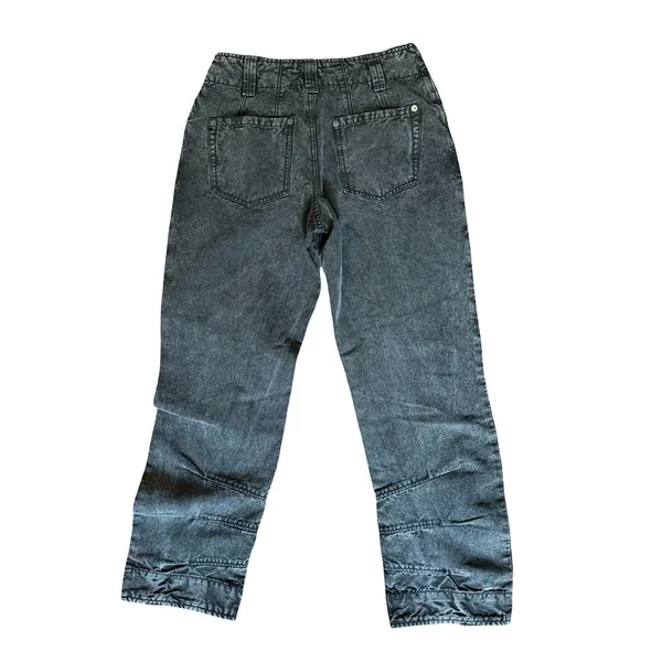 We The Free SuperSonic Slim Jeans Women Size 0 Black Acid Wash Utility Boho Crop - Image 4