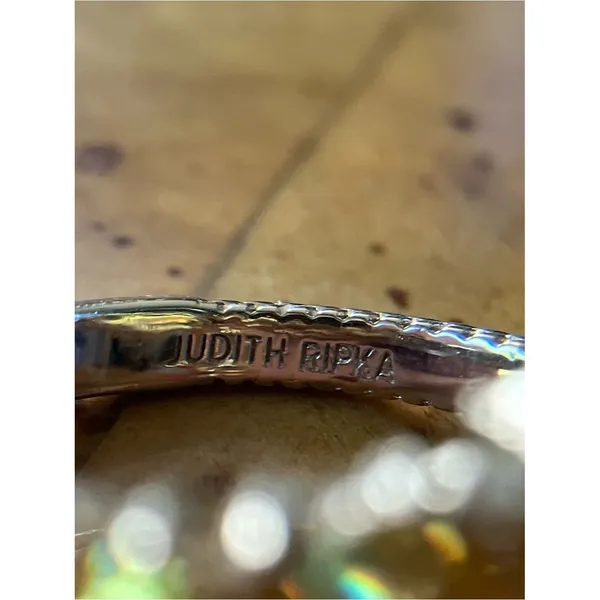 Judith Ripka Simulated Diamond Ring Size 7 - Image 5