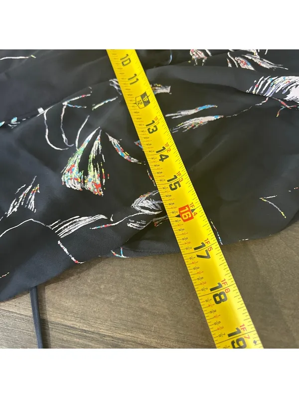 Babaton Aritzia Y2K Wrap Midi Kimono Dress Women's S Black Floral Tie Waist - Image 8