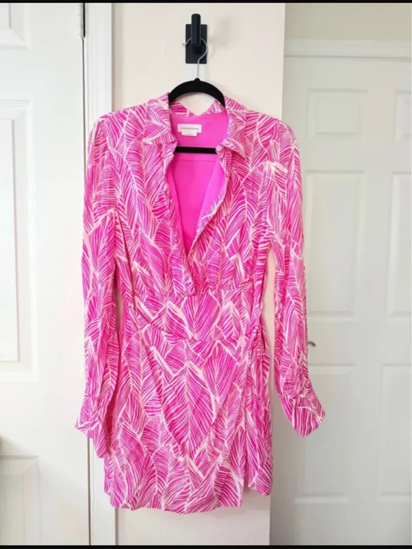 Lovers and Friends Makena Mini Dress Fuchsia Leaf Size S - Image 13