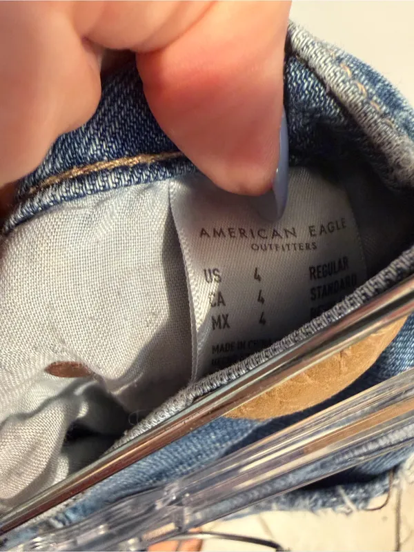 American Eagle Outfitters V-waist baggy jean - Light Blue - Image 4
