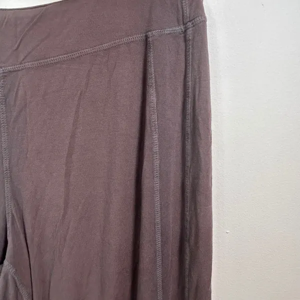 Fresh Produce Womens Brown Wide Leg Seam Front Rayon Stretch Pants Size L USA - Image 5