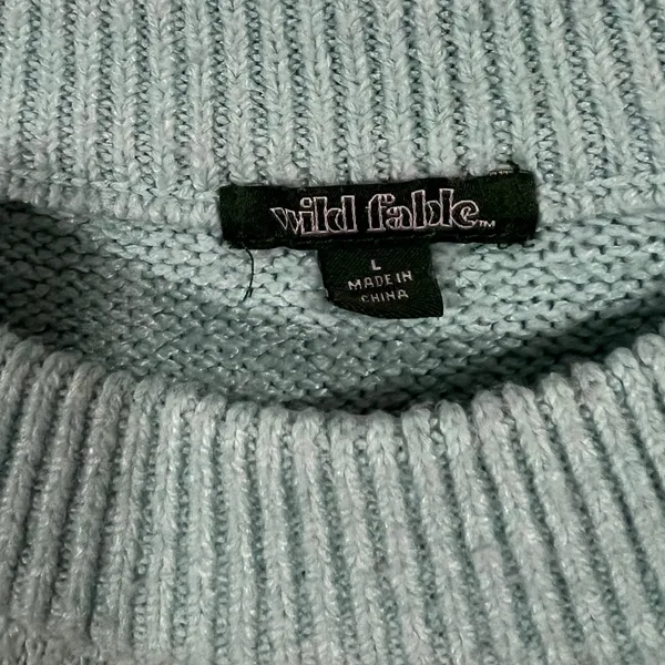 Wild Fable Y2K colorful mountain scenic sky knit crewneck sweater Sz L - Image 7