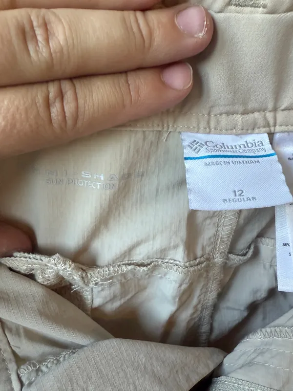 Columbia Women’s Pants Light Tan Omni-Shade Sun Protection Cargo 12 - Image 5