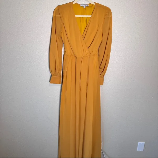Baltic Born Orange Lydia Faux Wrap Maxi Dress Womens S Boho Fall Classic - Image 10