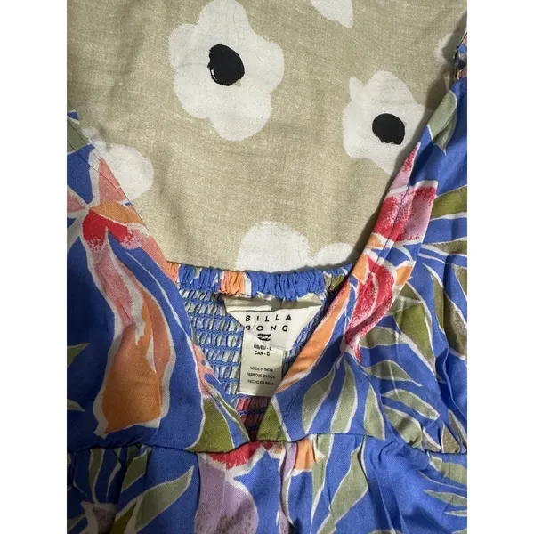 Billabong blue floral tank top NWT - Image 2