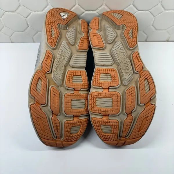 Hoka One One Bondi 7 Running Shoes Women 9 Grey Orange Cushioned 1110519 HMSH - Image 9
