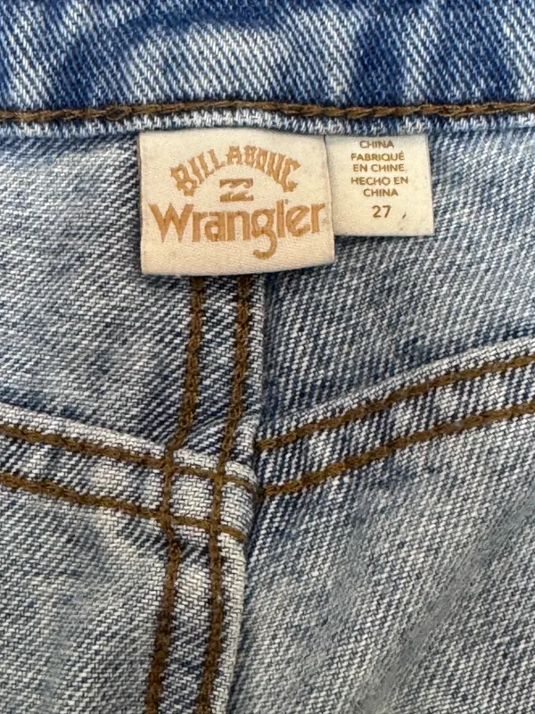Billabong x Wrangler Straight Leg Light Wash Jeans 27 - Image 4