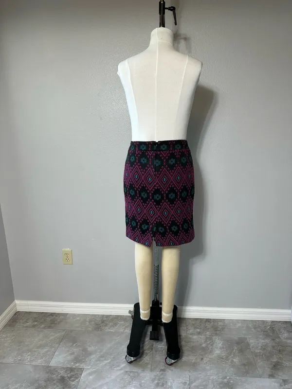 Ann Taylor Skirt Size 14 Aztec Cotton - Image 2
