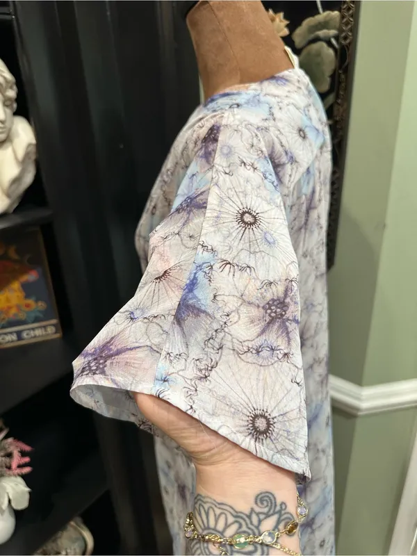 One September “Lyla” Sheer Sequin Floral Tunic – One Size (Fits XS–XL) - Image 6