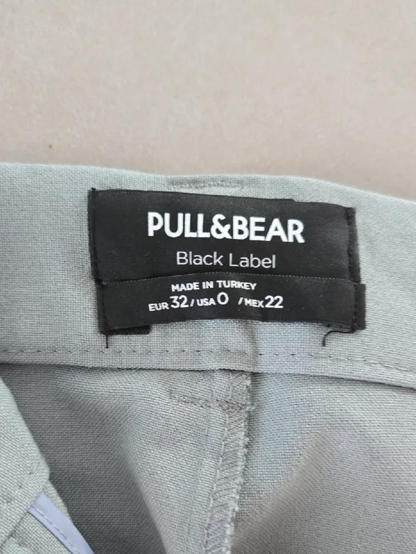 Pull&Bear Wide-Leg Trousers in Light Sage Size 0 - Image 6