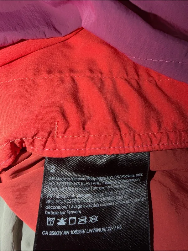 Women's Lululemon Colorblock Elastic-Waist Shorts - Coral, Pink, Cream - Image 3
