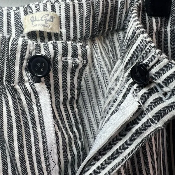 Brandy Melville John Galt Tilden Pants Black White Stripe High Rise School Small - Image 7