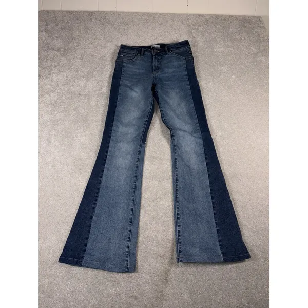 Dear John Panorama Stretch Flare Denim Jeans Women's‎ colorblock 27 - Image 2
