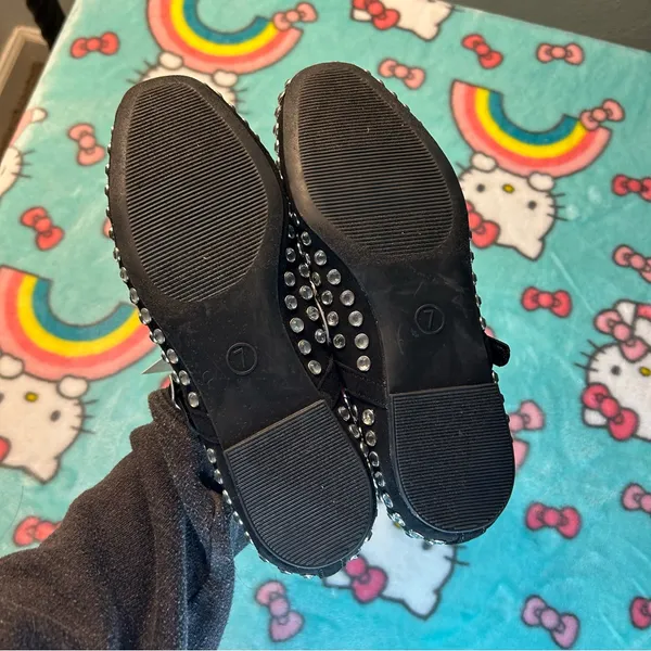 Issa Rhinestone Mary Jane Ballet Flats - A‎ New Day Black size 7 mcbling - Image 9