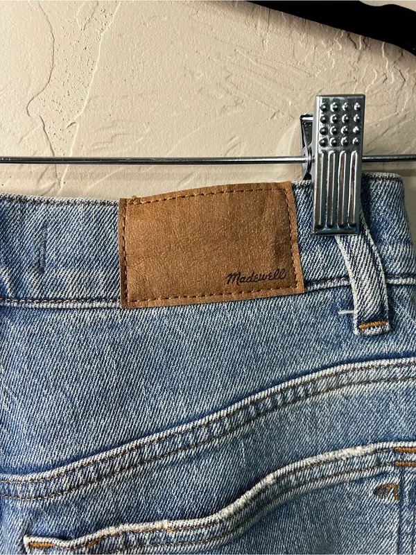 Madewell 90s Straight High Rise Jeans Rondell Wash Crease Edition Denim - Image 10