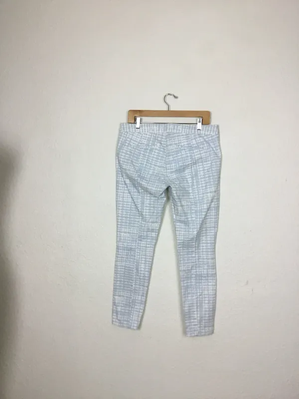 Gap Pants Size 8 Women's Jeans Cotton Blue/white Cropped Back Seam Summer - Image 2