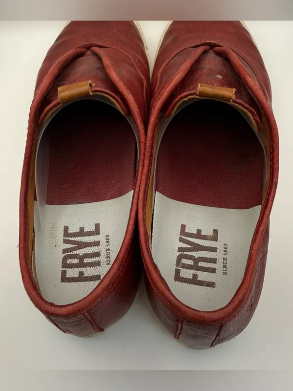 Frye Maya Cvo Leather Slip On Sneaker Shoe Burgundy Red‎ Maroon Casual Comfort 7 - Image 5