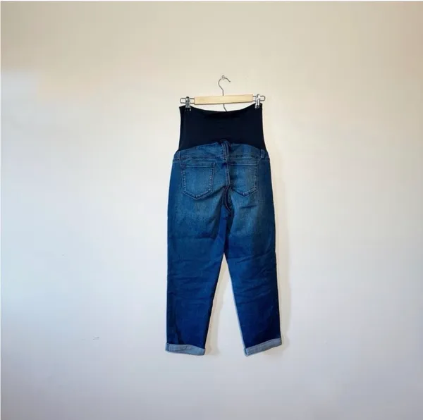 SALE! A:Glow Maternity Belly Panel Cropped Jeans Size M EUC - Image 2