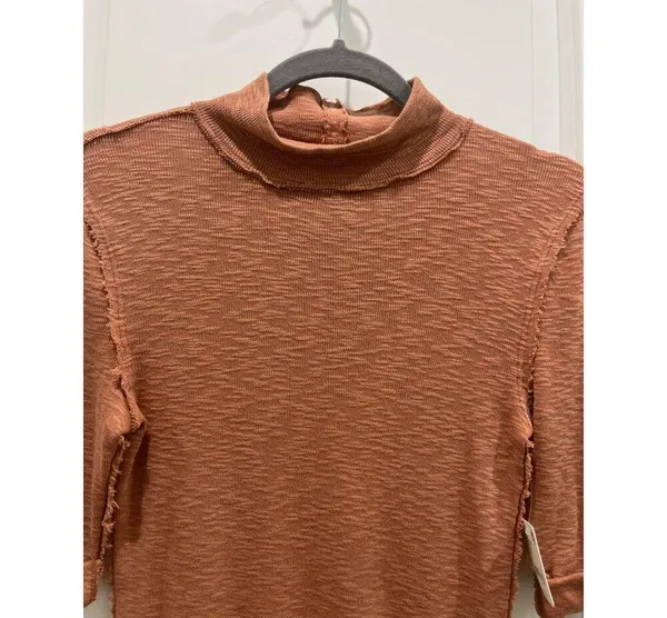 NWT Free People We The Free For Boys 3/4 Sleeves Turtleneck Top Sz S - Image 3